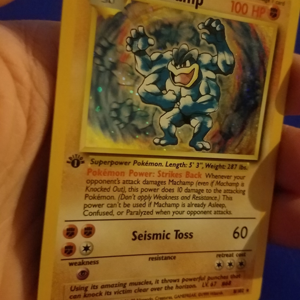 1st edition Machamp Card- Base Set
